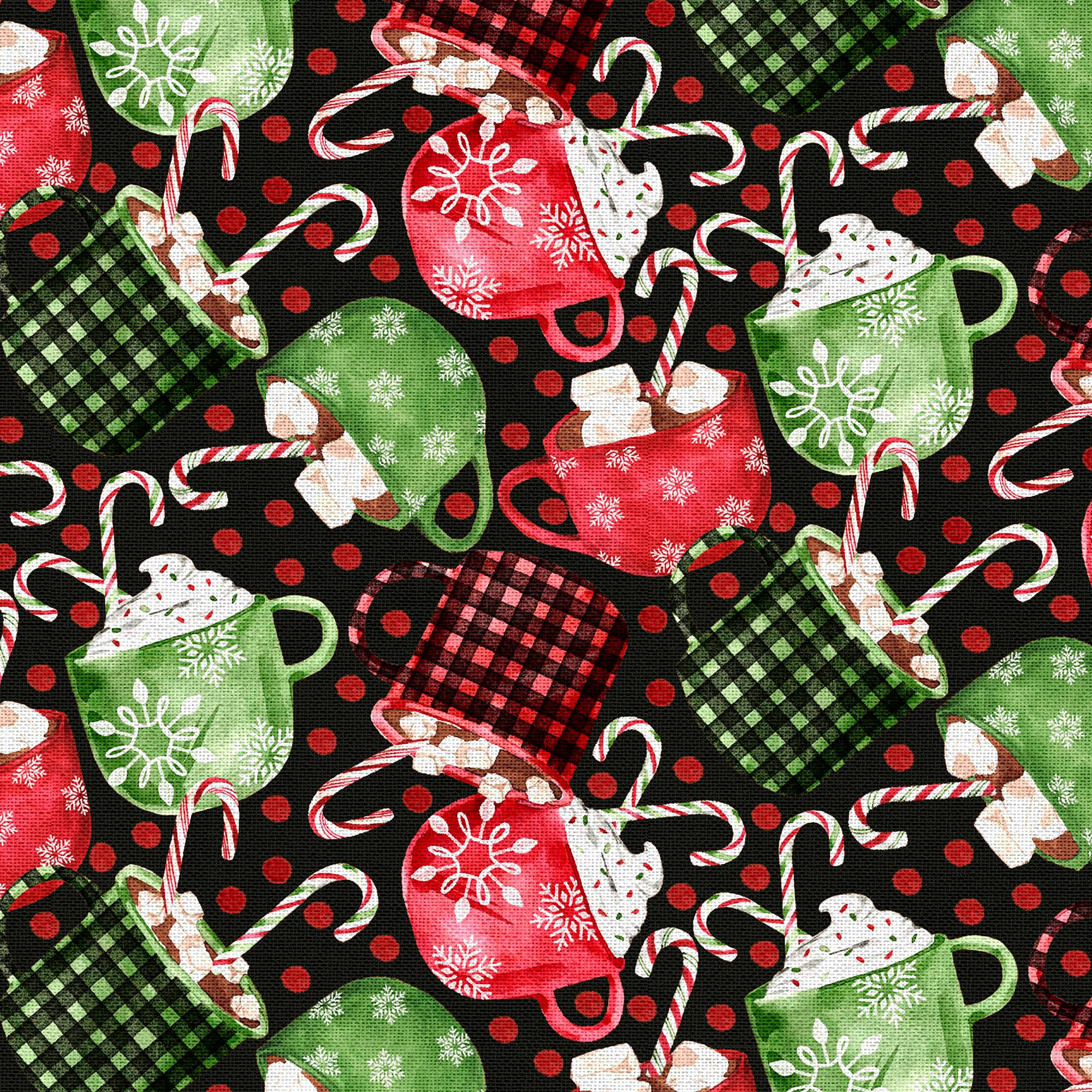 Fabric Editions Cups of Cocoa Cotton Fabric